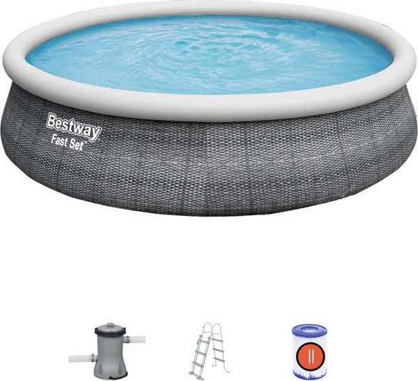 Bestway Zwembad Fast Set Set Rond Rotan, 457x107cm