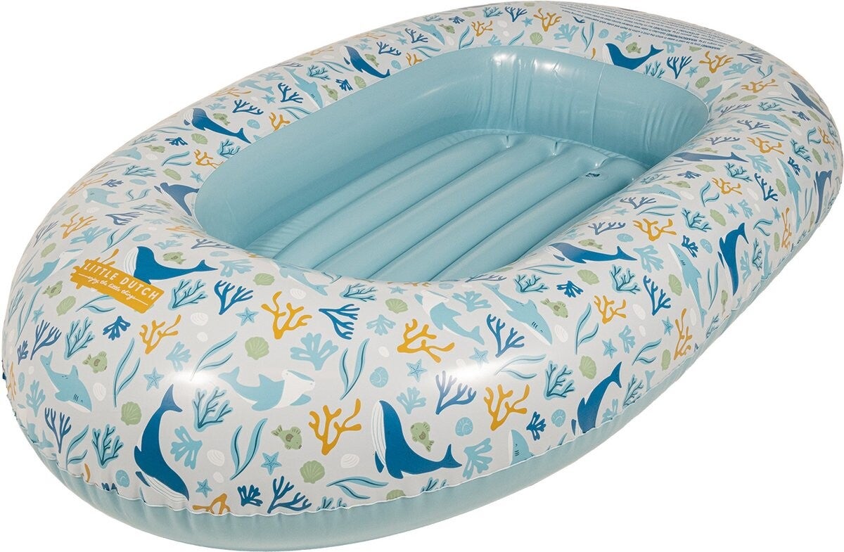 Little Dutch Ocean Dreams opblaasboot 100x67 cm blauw
