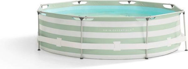 Swim Essentials Luxe Groen Gestreept Zwembad Rond