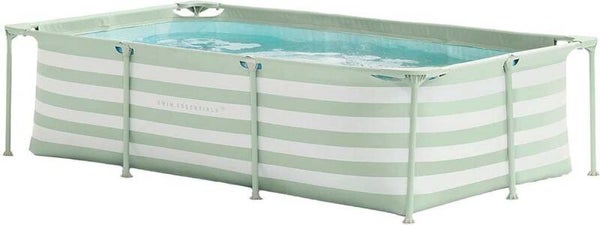 Swim Essentials Luxe Groen Gestreept Zwembad, 260cm