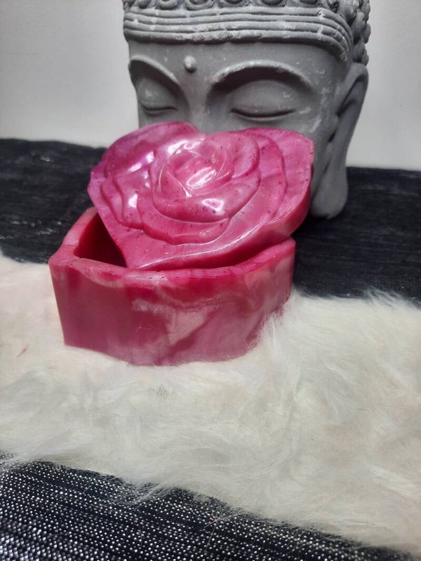 Boite cœur grand modèle rose effet nacré