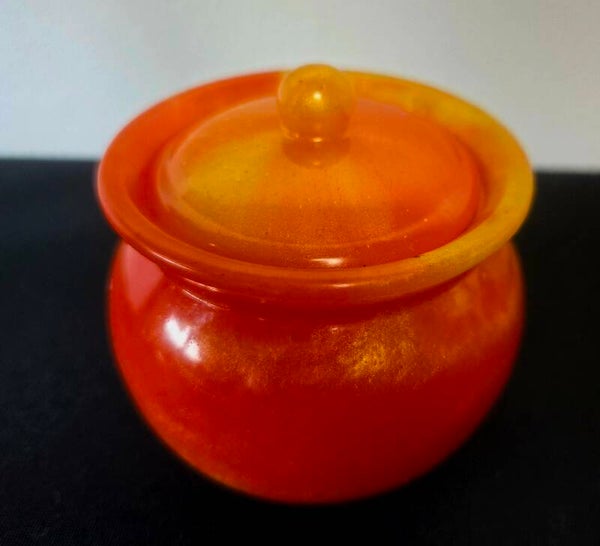 boite chaudron orange et jaune