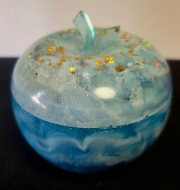 boite pomme bleue effet ciel