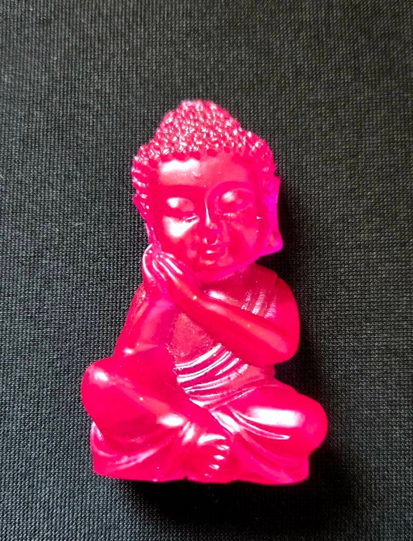 bouddha petit modèle rose fuschia/rouge