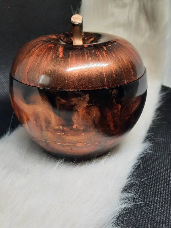 boîte pomme marron/cuivrée