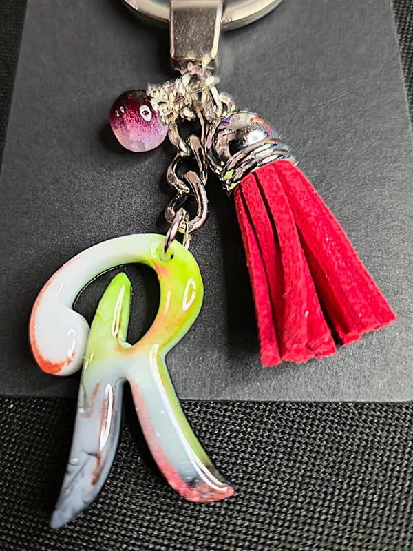 R rouge/vert pomme/noir/blanc