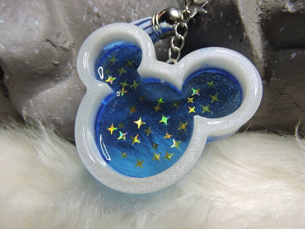 porte clé Mickey bleu et blanc