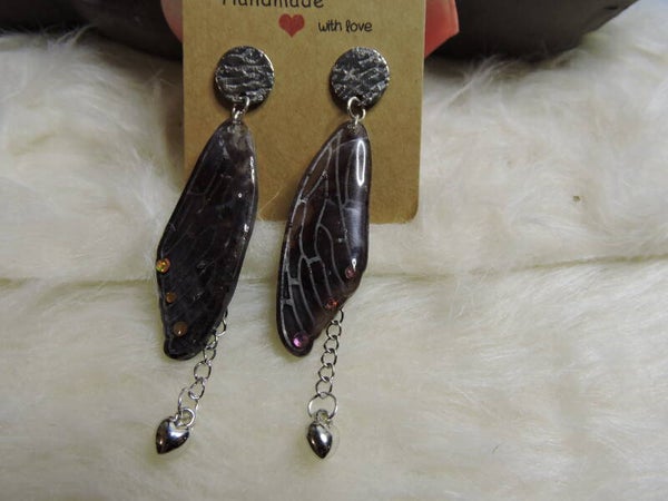 boucles d'oreilles ailes de libellule