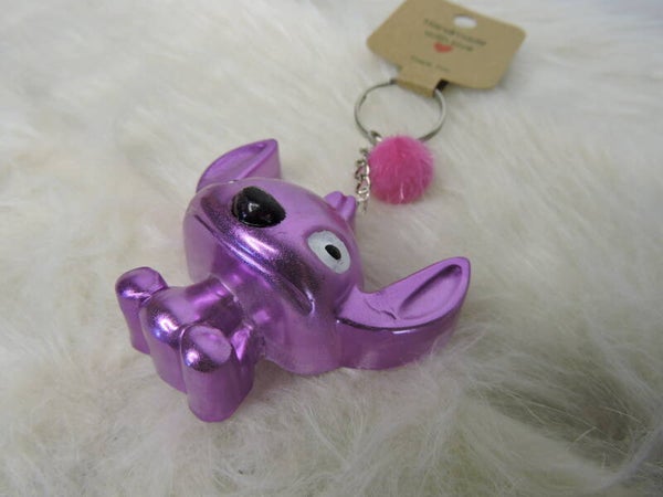 Porte clés stitch violet miroir