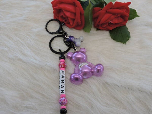 porte clés ourson "maman"