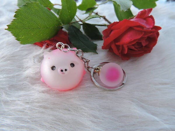 "z'animobulle" cochon rose et blanc