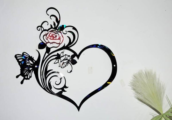 Coeur noir et rouge