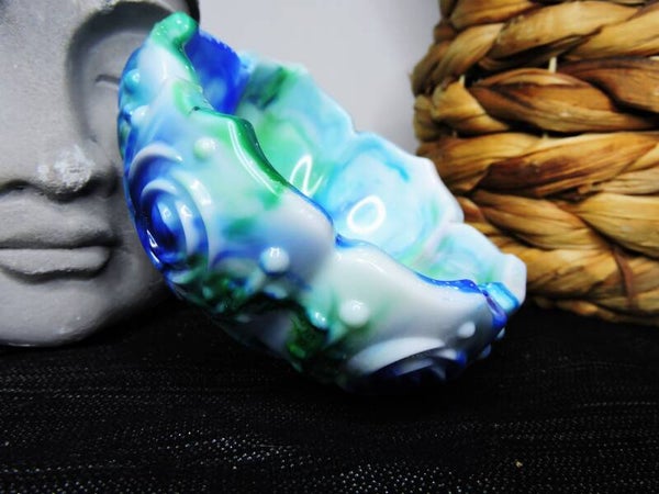 coupelle bleu/ vert /blanc