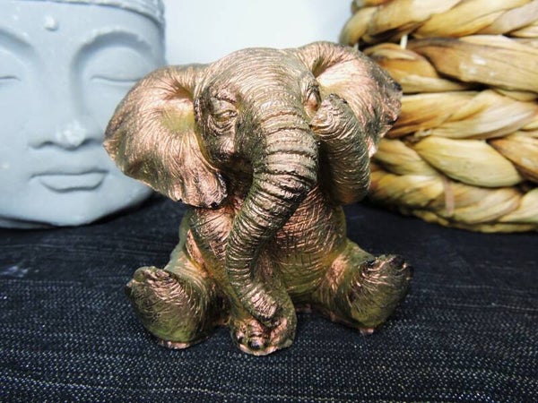 éléphant cuivré/doré