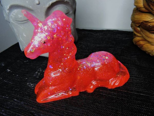 licorne grand modèle rose à paillètes