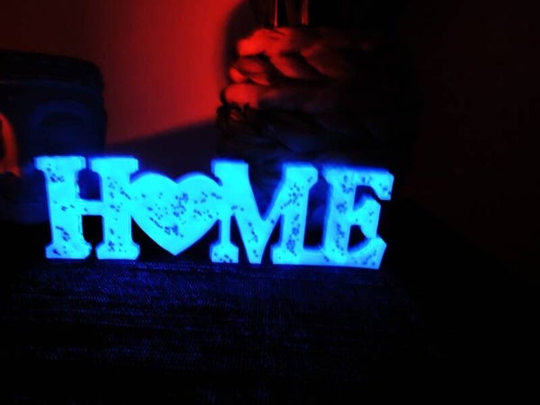 HOME bleu phosphorescent