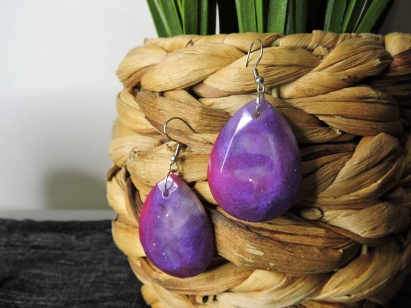 boucles d'oreilles "galaxie"
