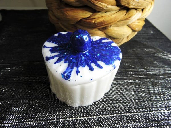 boite coeur petit modèle bleu/blanc