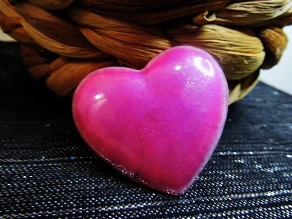 magnet coeur rose fushia