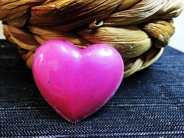 magnet coeur rose fushia