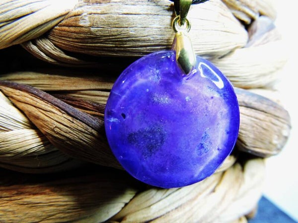 collier rond violet / doré
