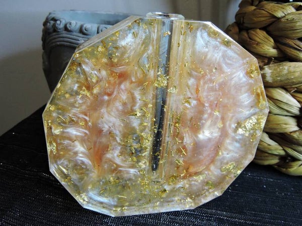 soliflore orangé et doré