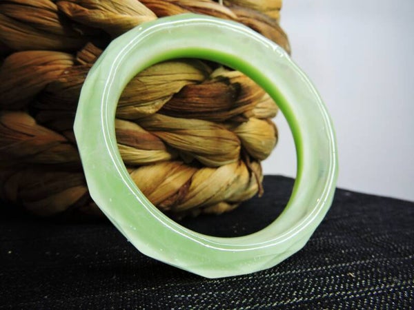 bracelet large vert pastel