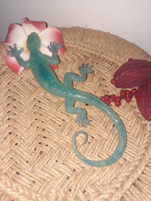 Décoration Salamandre bleu / vert