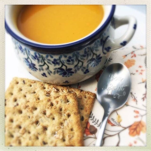 Pompoensoep met linzen