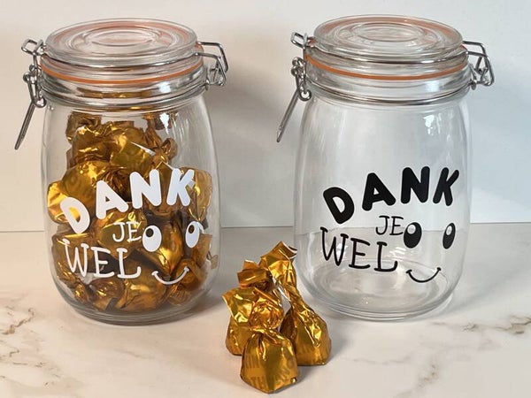 Snoeppot "Dank je wel"