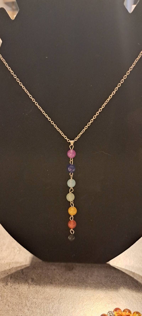 Collier 7 Chakras En Cristal artificiel