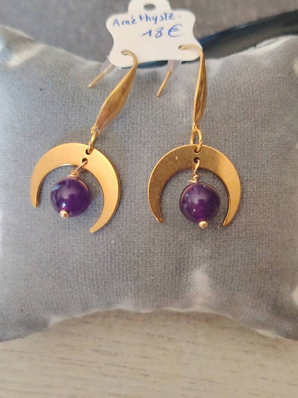Boucles d'oreille Lune