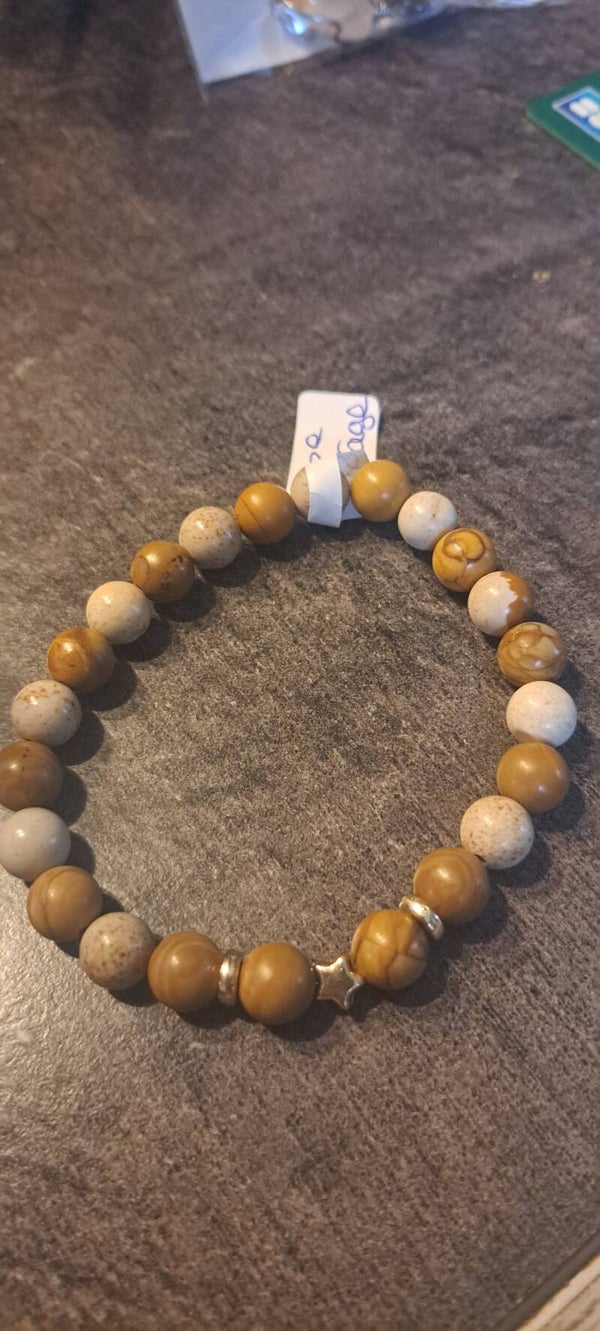 Bracelet en pierre de JASPE SAUVAGE