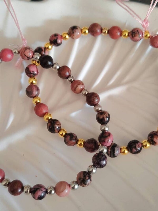 Bracelets en RHODONITE