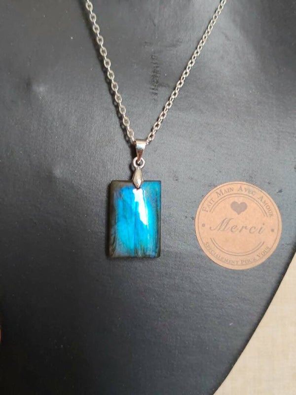 Pendentif Labradorite Bleu
