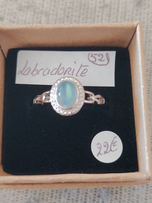 Bague réglable en Labradorite