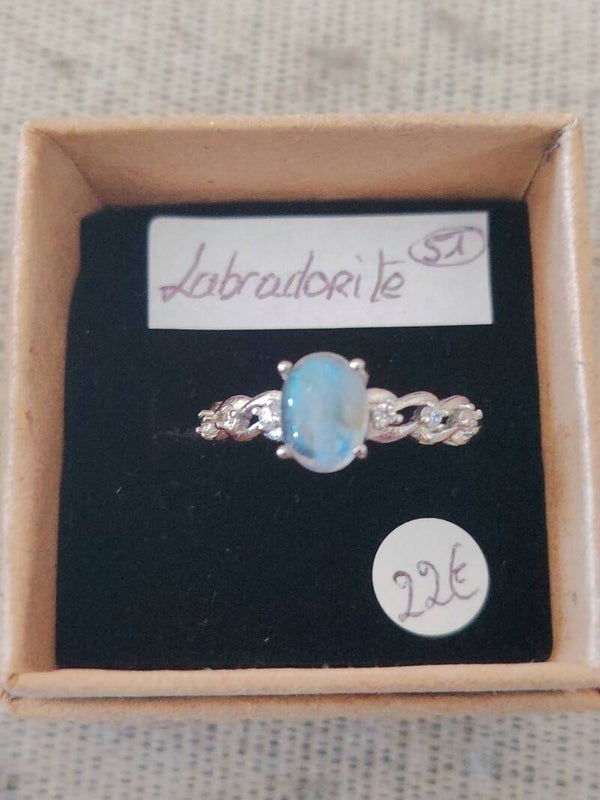 Bague réglable en Labradorite