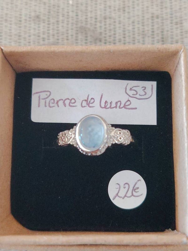 Bague réglable en Pierre de Lune