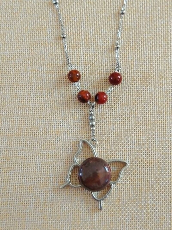 Sautoir en Agate et Cornaline