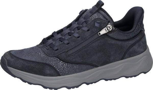 Waldlaufer damessneakers slip-in Messi Velour stretch navy