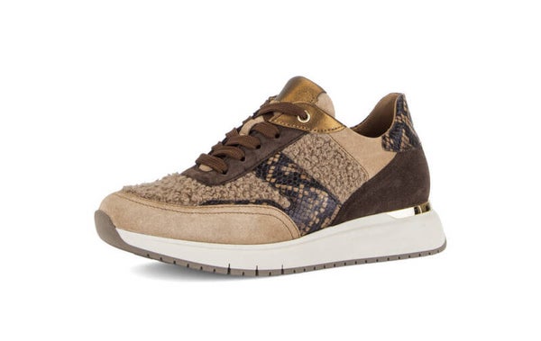 Damessneakers Gabor WOOLHT/VEL/Python-Farro/Cacao