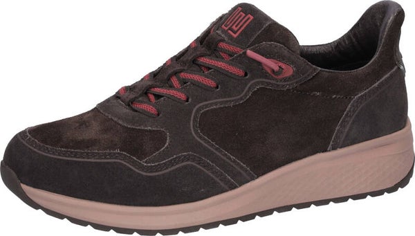 Waldlaufer damessneaker slip-in Jenna Velour nubuck Darkbrown