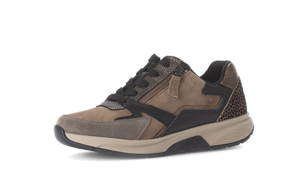 damessneaker Gabor/Rollingsoft Vel/met/Foula/Giraffe,nut/black/bronze K