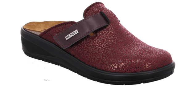 Damespantoffel  flexibele donkerrood instapper