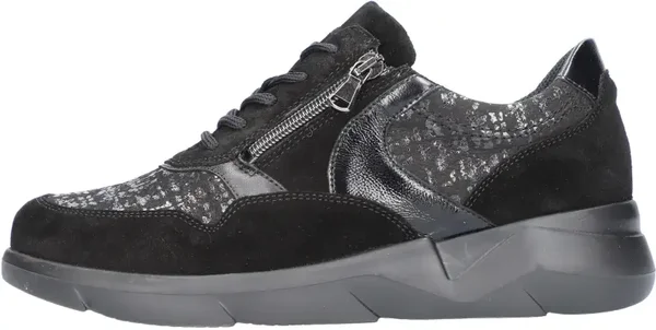 Damessneaker Waldläufer Bukle Softlamm zwart K