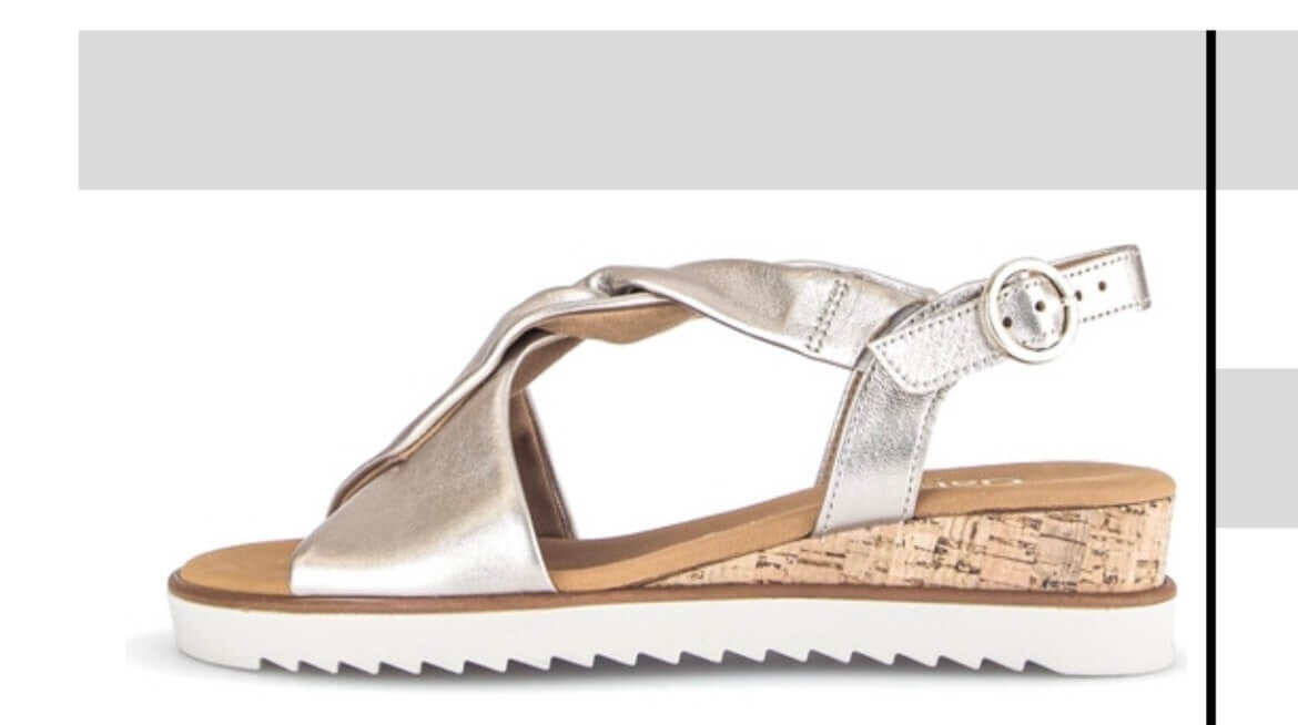 gabor sandalen Satin met., puder (kurk)