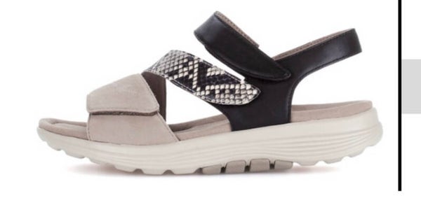 Rollingsoft  sandalen Samt/Foulard/python,mohair/natur/zw