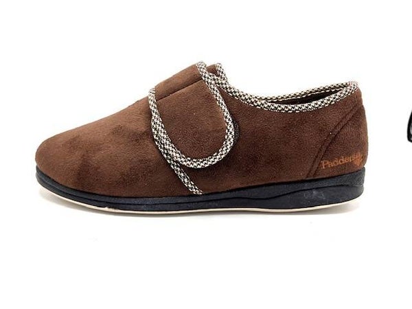 Padders Heren Harry bruine /blauwe pantoffel