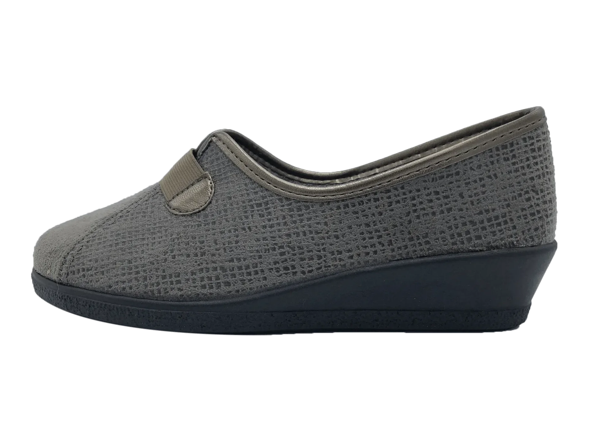 Rohde-17 grijze  pantoffel -linen-