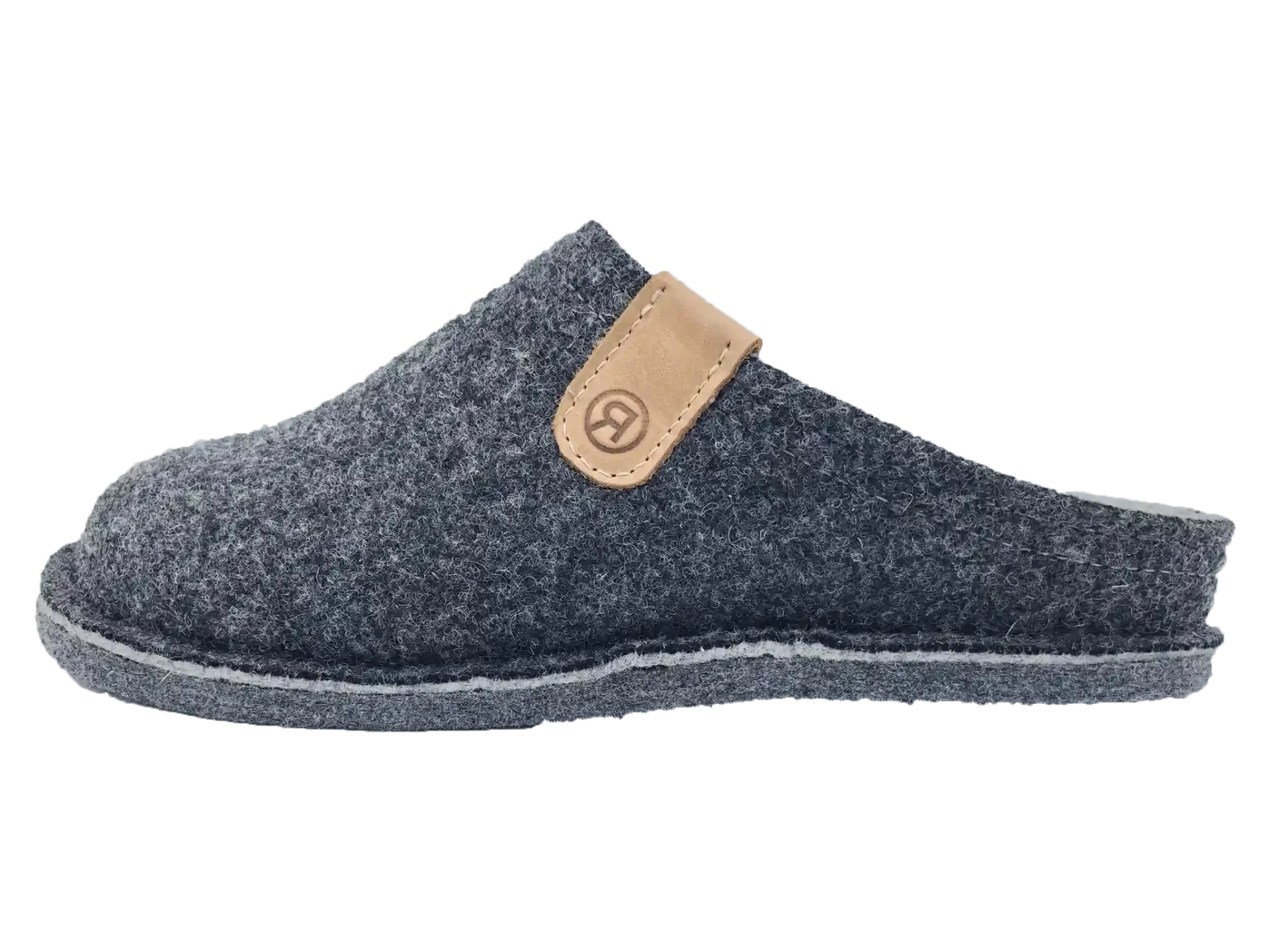 Rohde-82-Anthracite- grijs zwarte pantoffel instapper